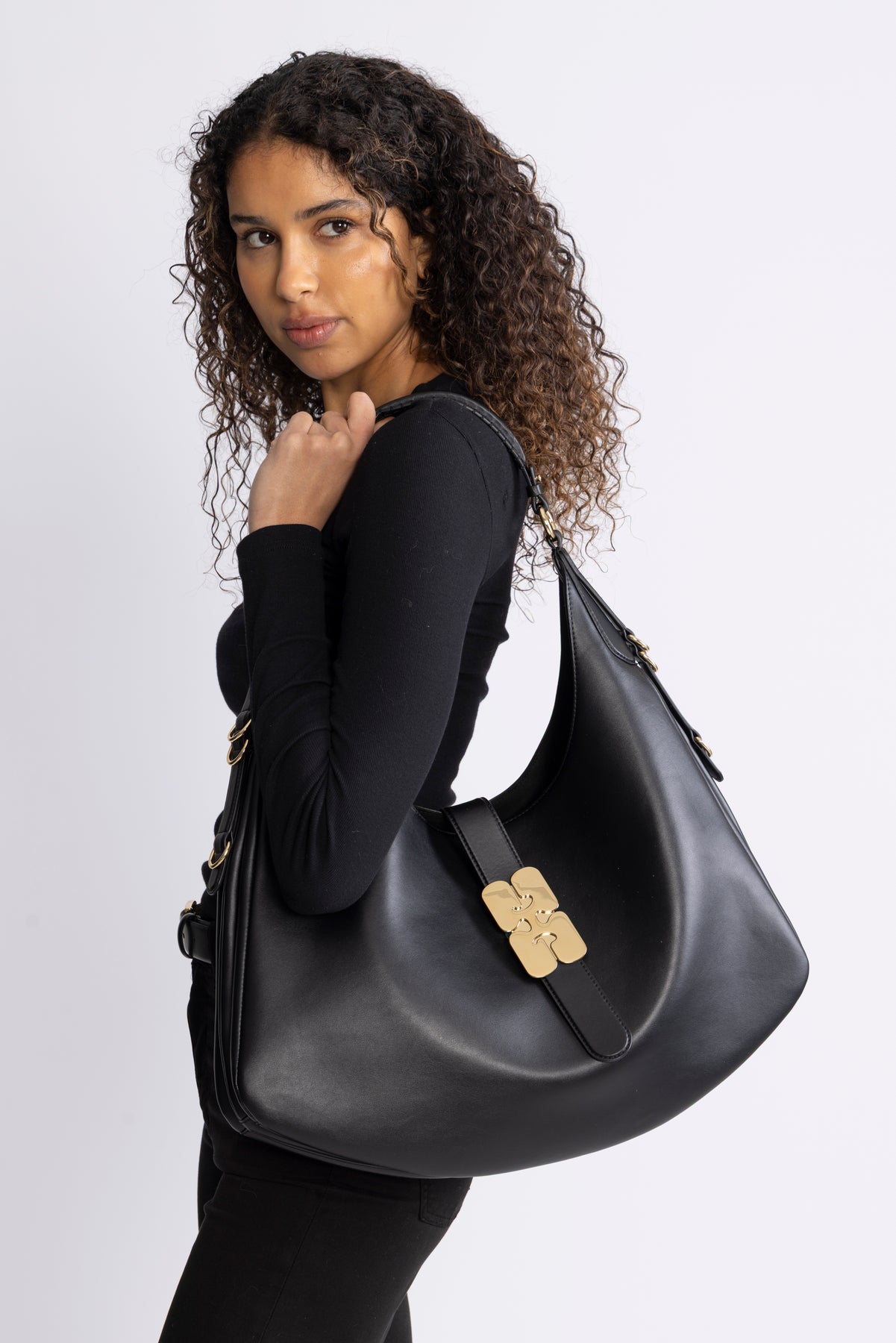 Kat Large Gold - Black