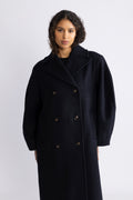 Peacoat Wool Long Coat - Sky Captain
