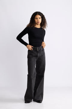 L-Belt - Black W/Silver