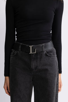 L-Belt - Black W/Silver