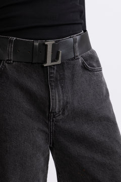 L-Belt - Black W/Silver
