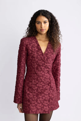 Jacquard Blazer Dress - Zinfandel