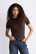 Lidie Ss Top - Chocolate