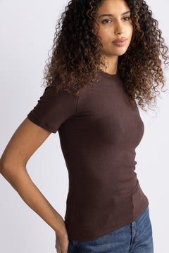 Lidie Ss Top - Chocolate