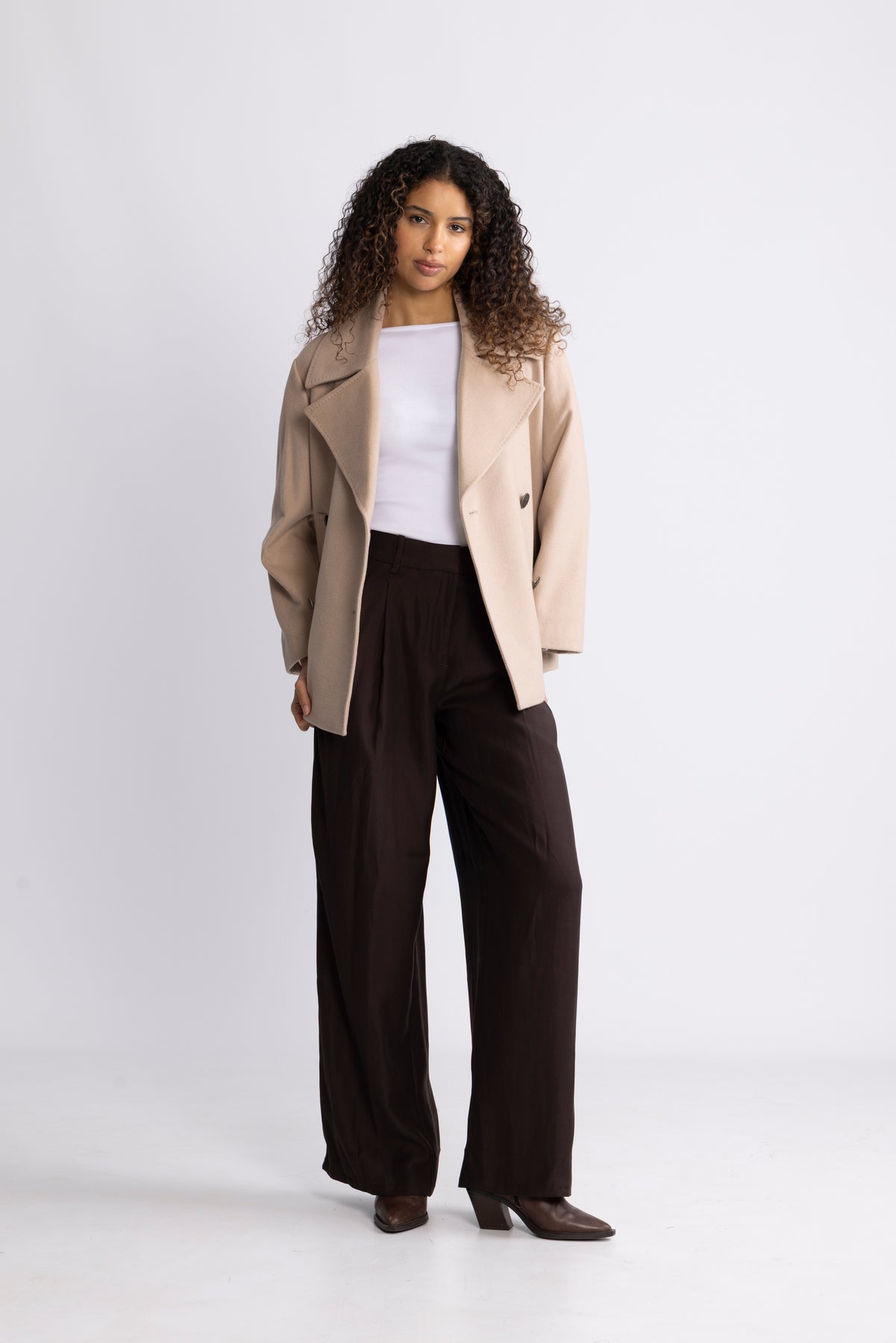 Cashmere Light Anke Short - Light Camel