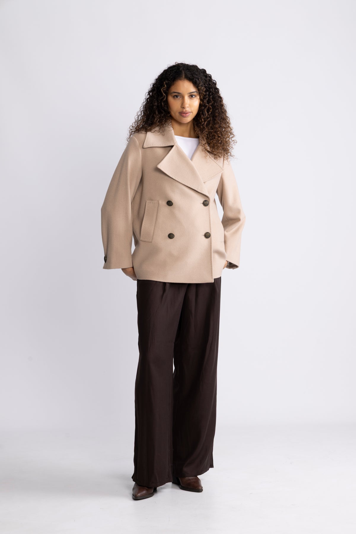 Cashmere Light Anke Short - Light Camel