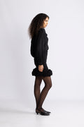 Crepe Mini Skirt - Black