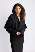 Chiffon Ls Maxi Dress - Black