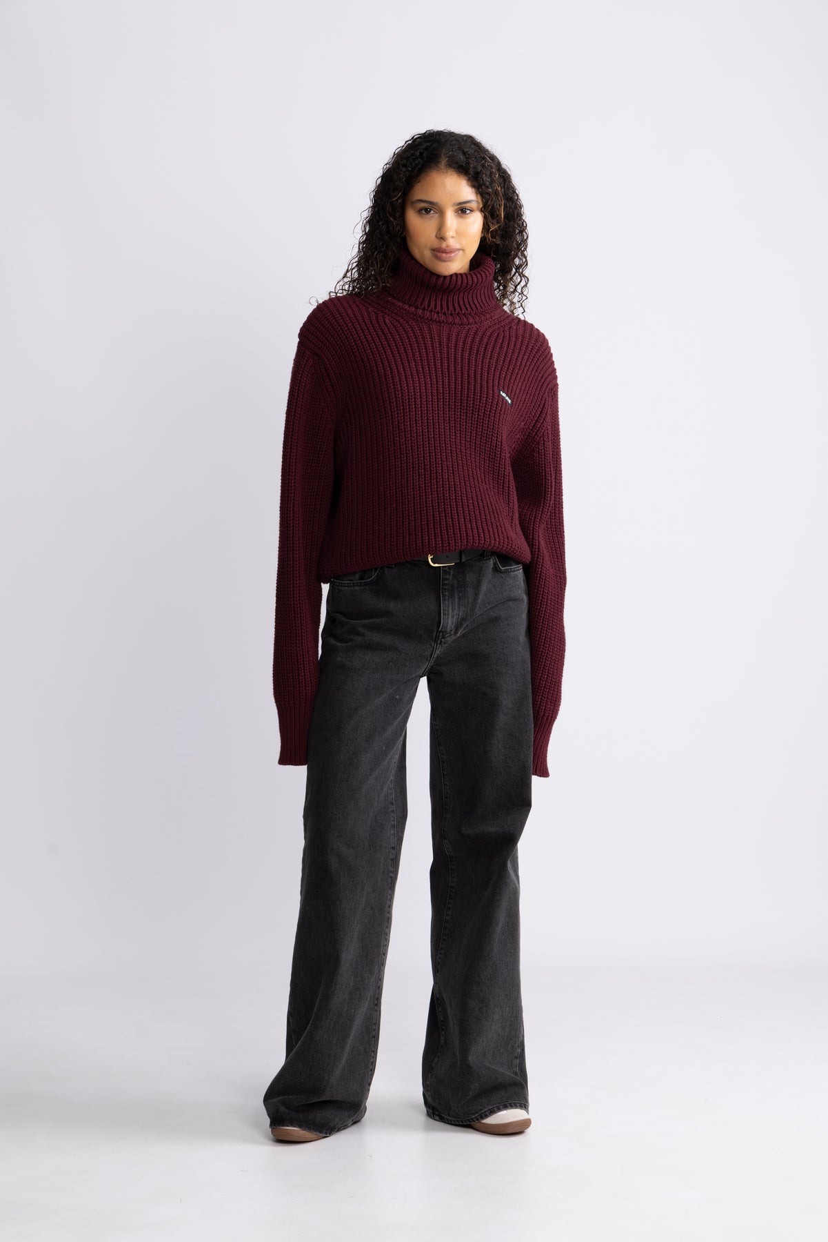 Knit Turtleneck Jumper - Zinfandel
