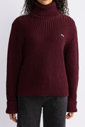 Knit Turtleneck Jumper - Zinfandel