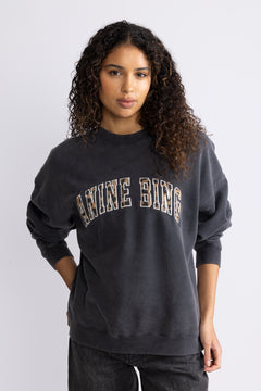 Miles Sweatshirt Anine Bing Leopard - Washed Black
