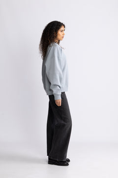 Miles Oversized Sweatshirt Letterman - Pastel Blue
