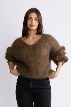 Milana Ls Mohair Knit - Cocoa