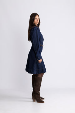 Adna Alena Skirt - Dark Blue Wash