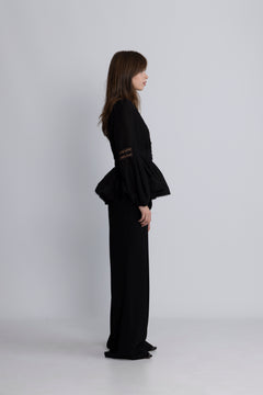 Aliah Stone Blouse - Black
