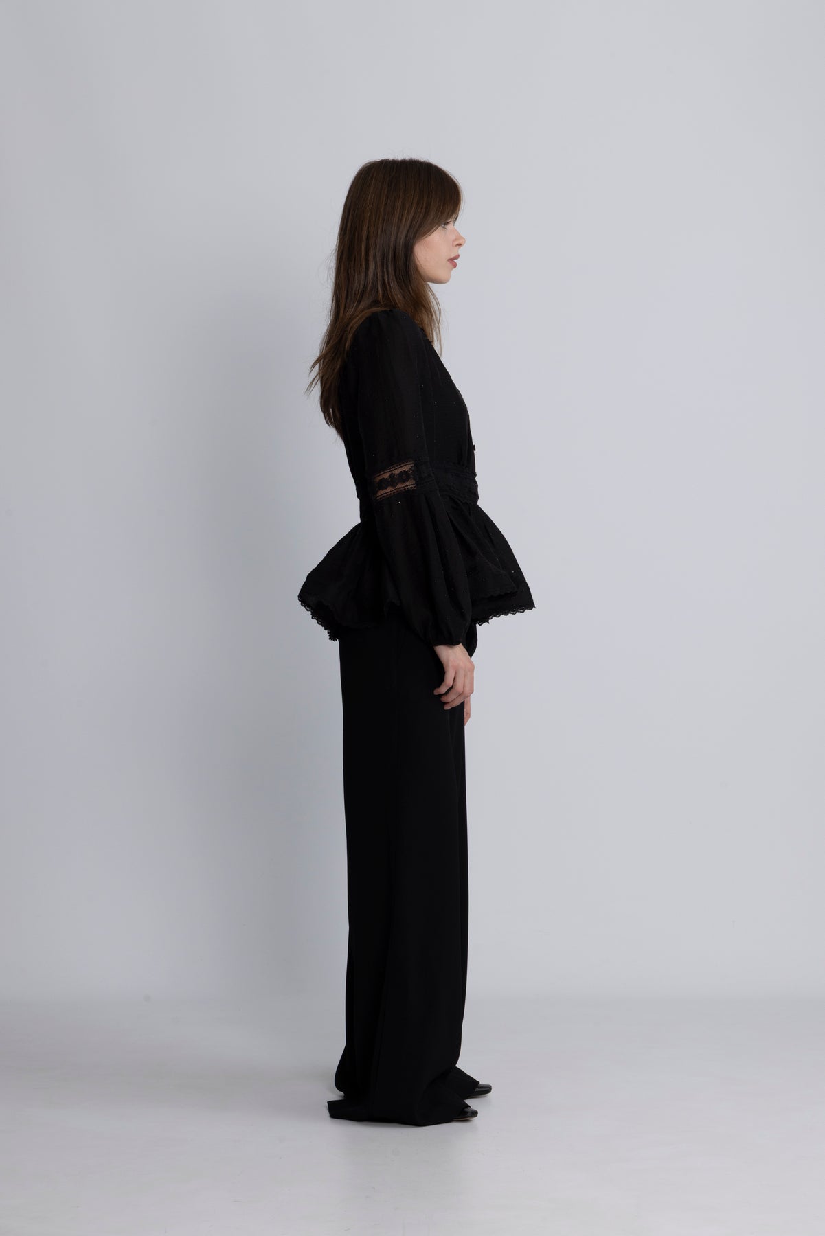 Aliah Stone Blouse - Black