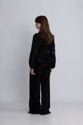 Aliah Stone Blouse - Black