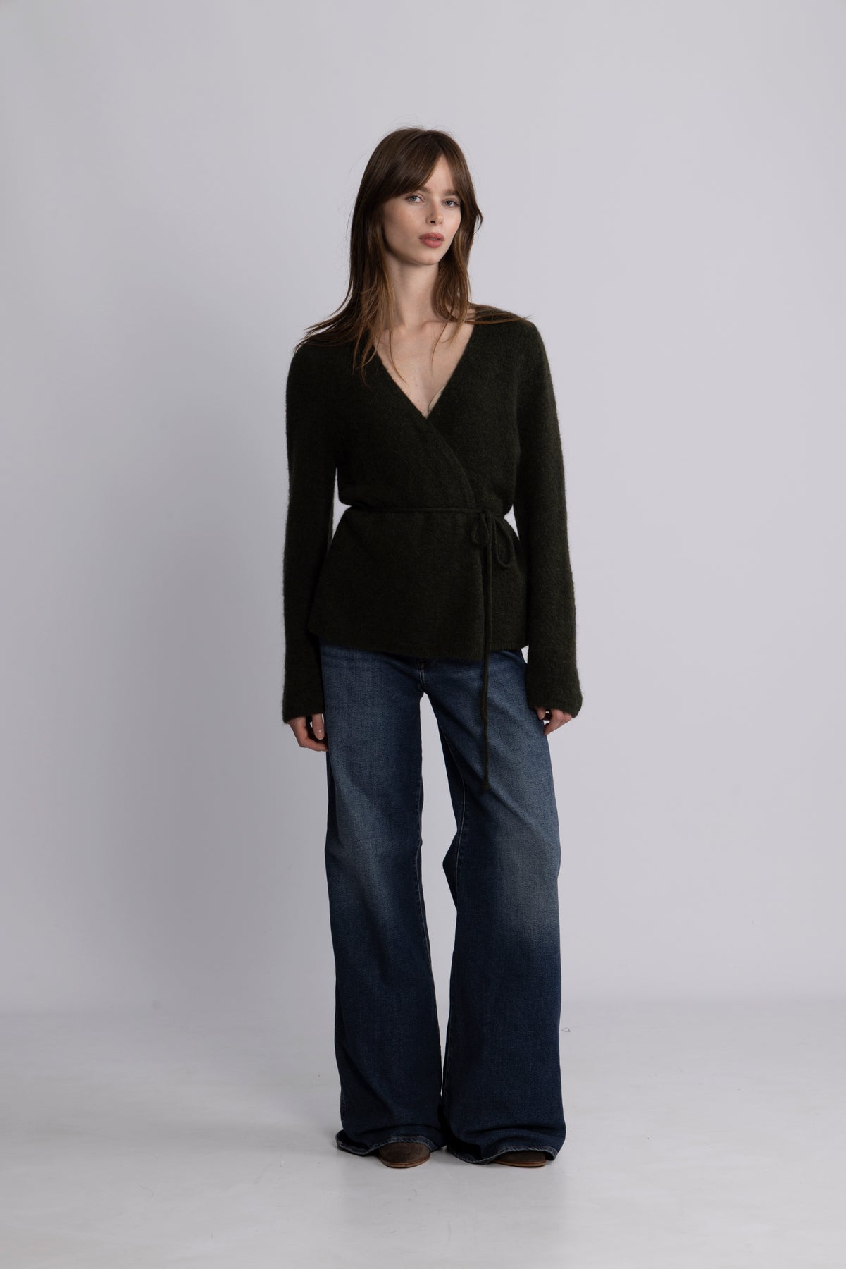 Miabelle Hope Wrap Cardigan - Rosin Melange