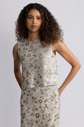 Magnolia Sl Top Emb - Silver T Coco