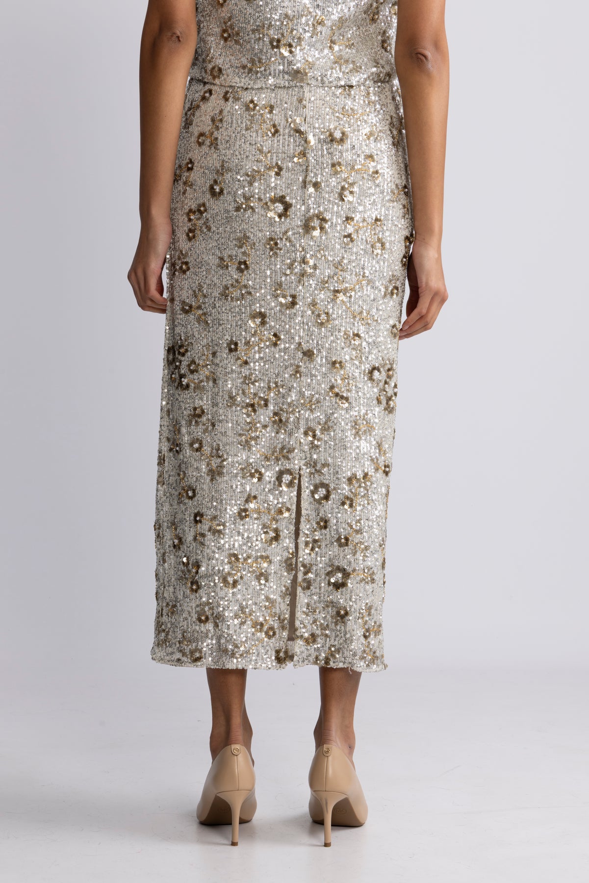 Magnolia Hw Skirt Emb - Silver T Coco