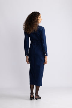 Mow Shirt Dress - Dark Blue Wash
