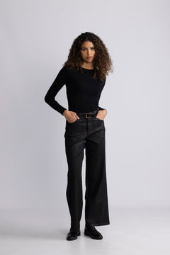 Dara Coated Pant - Black