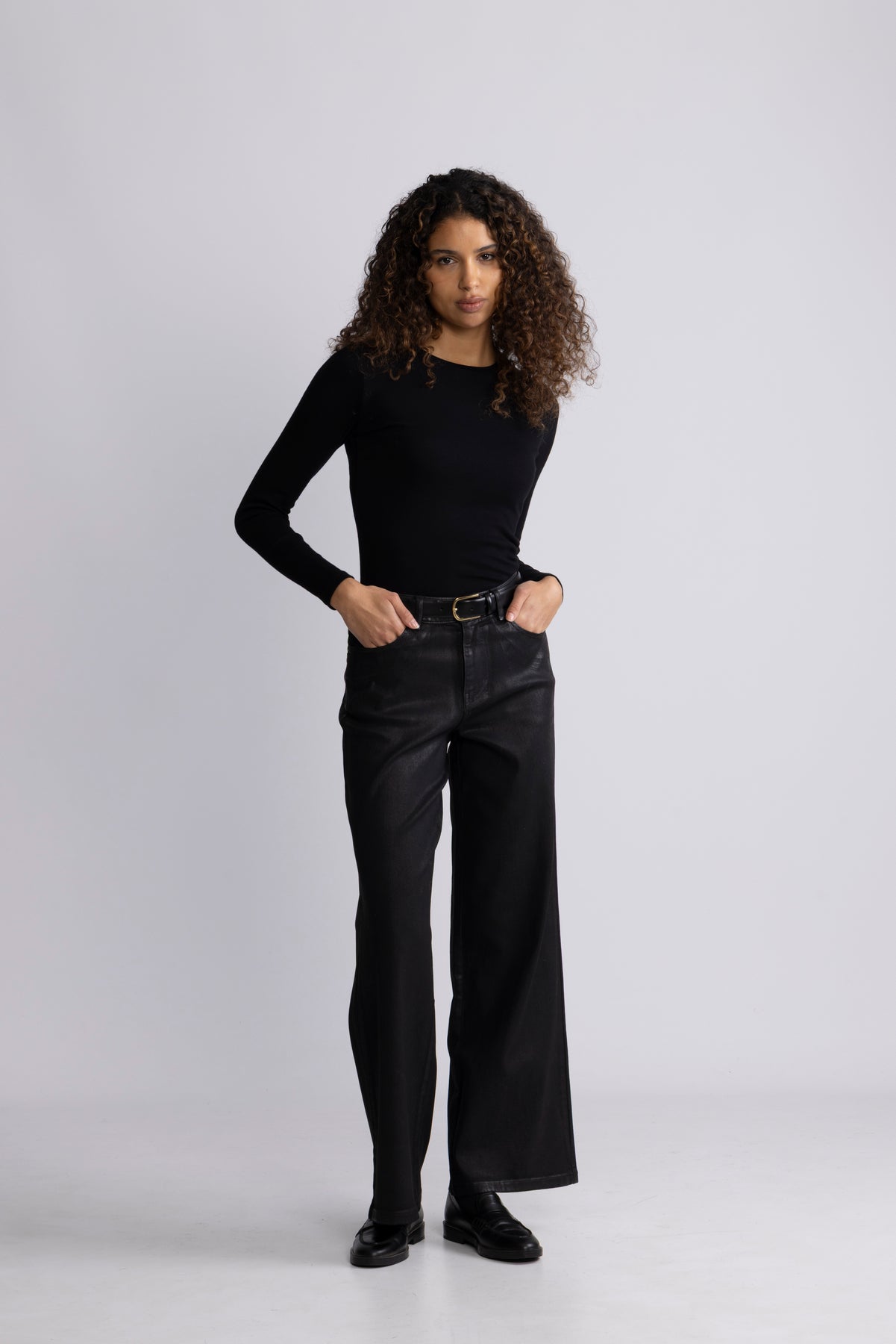 Dara Coated Pant - Black