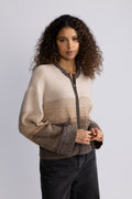 Sasha Zip Cardigan - Oat Toasted Coc