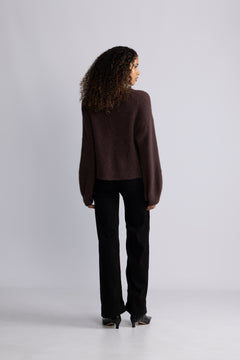 Kae Knit Cardigan - Medium Brown
