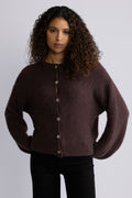 Kae Knit Cardigan - Medium Brown
