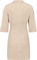 Oliviaic Knit Dress - Ribbed Beige