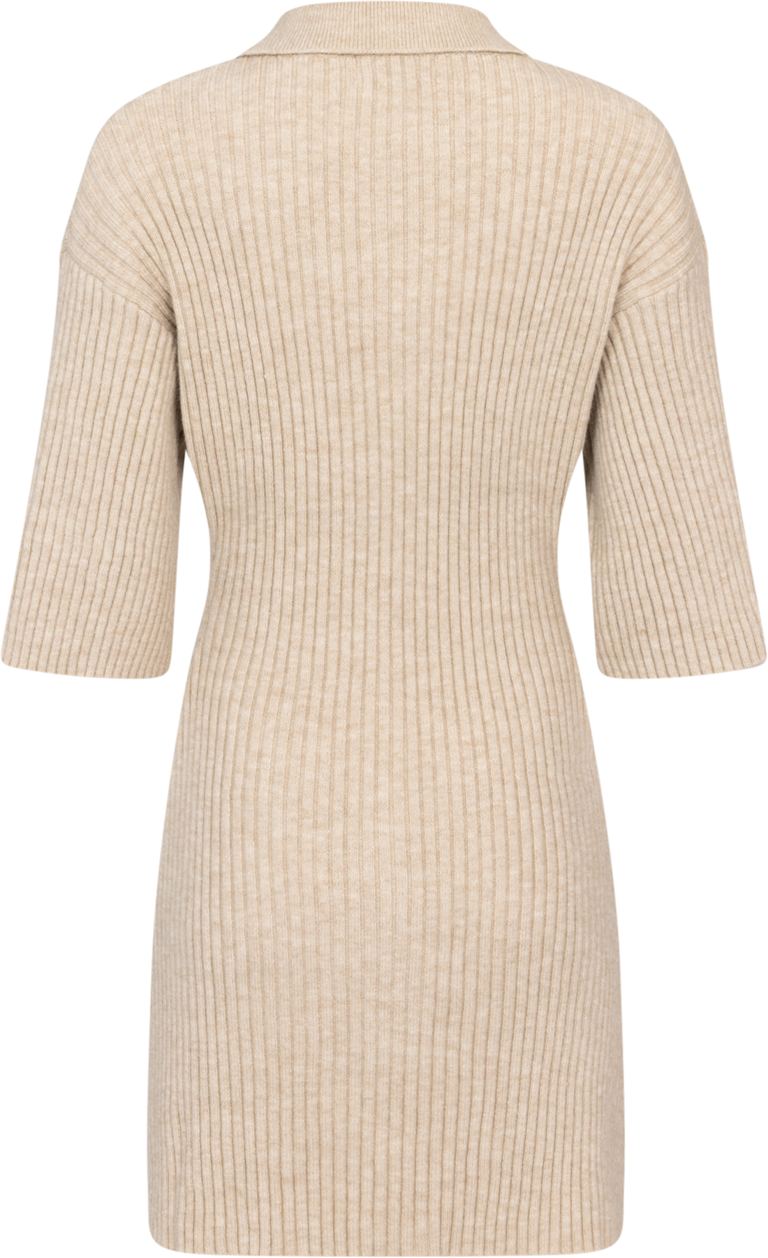 Oliviaic Knit Dress - Ribbed Beige