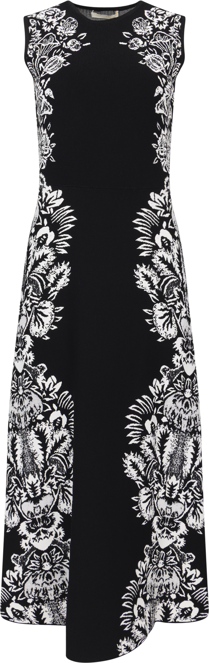 Liana Jacquard Sl Midi Dress - Noir