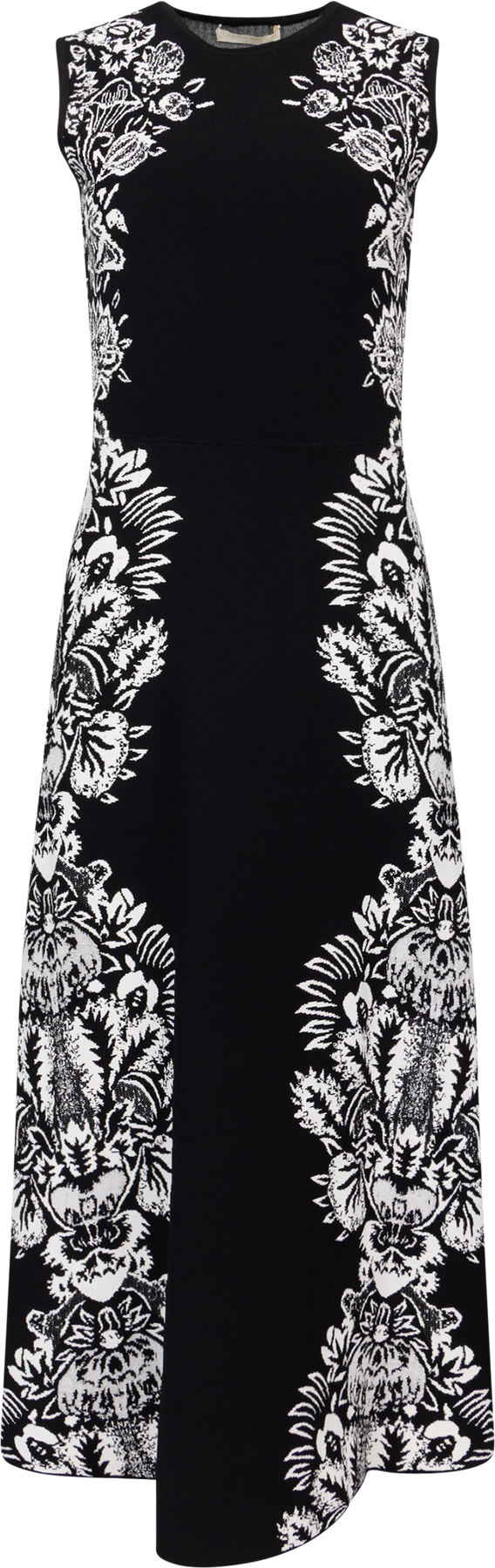 Liana Jacquard Sl Midi Dress - Noir
