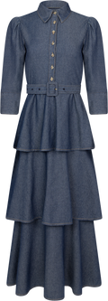 Denim Shirt Dress - Dark Blue