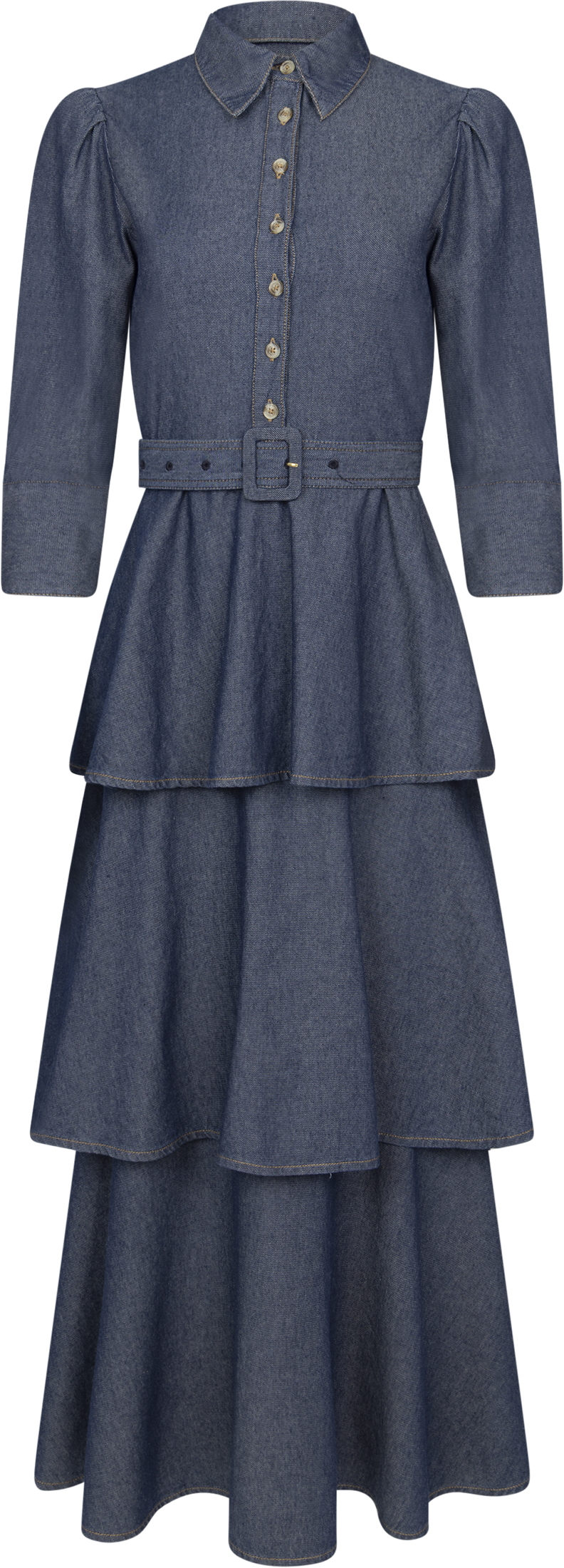 Denim Shirt Dress - Dark Blue