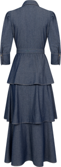 Denim Shirt Dress - Dark Blue