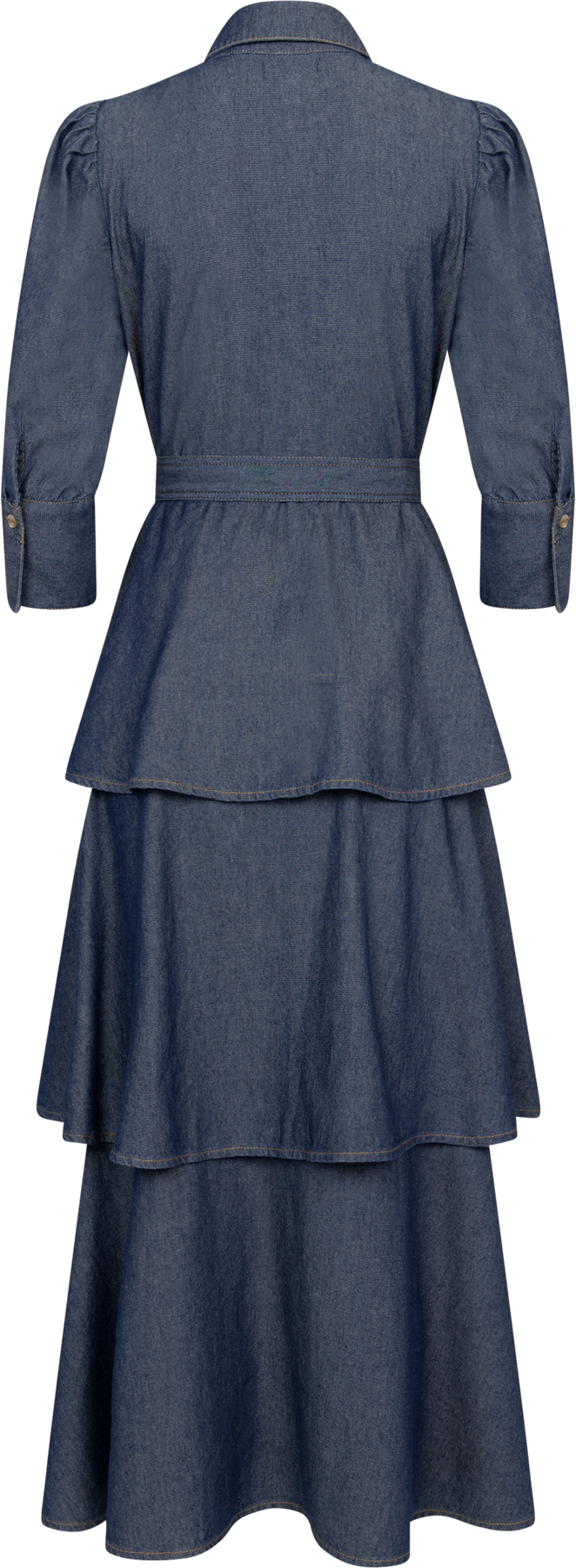 Denim Shirt Dress - Dark Blue