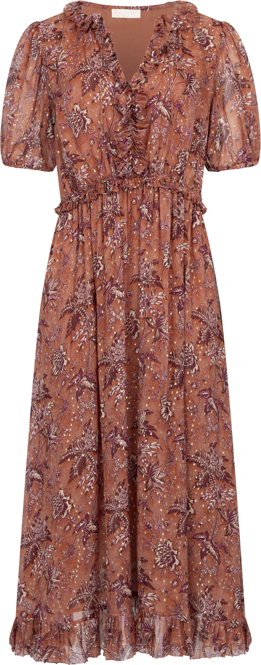 Rosamunde Puff Sleeve Dress - Oleander