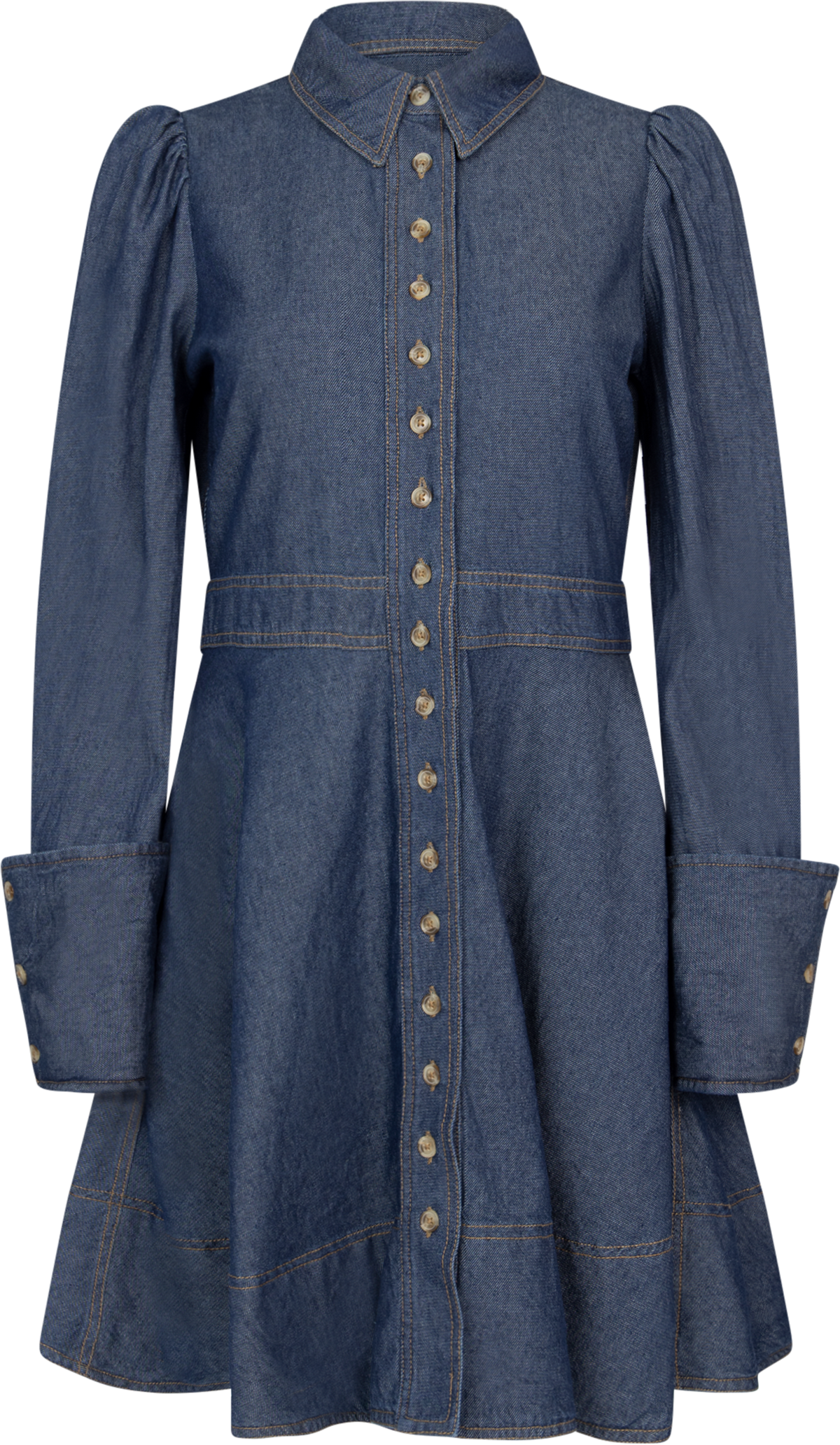 Denim Mini Dress - Dark Blue