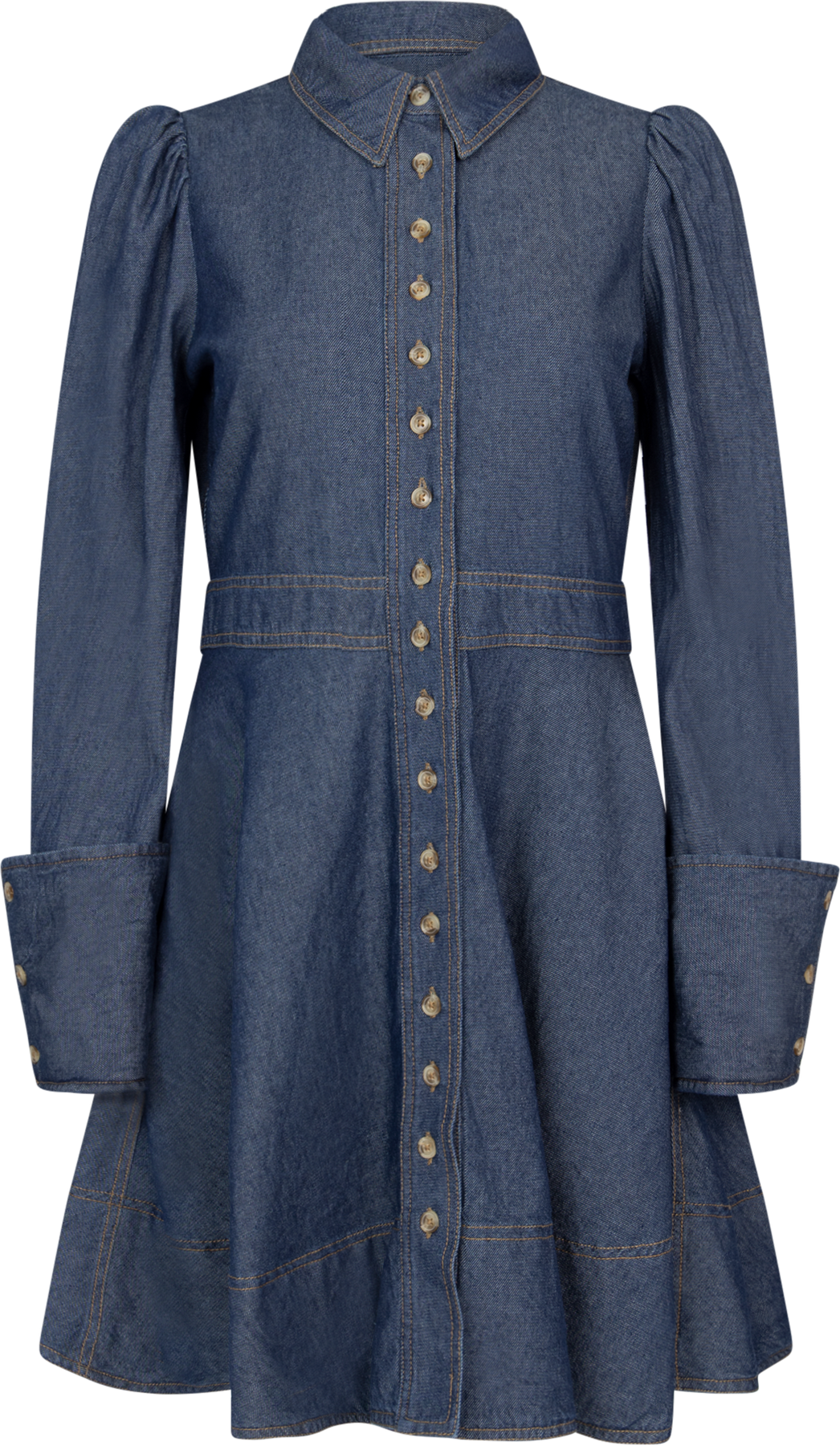 Denim Mini Dress - Dark Blue