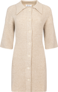 Oliviaic Knit Dress - Ribbed Beige