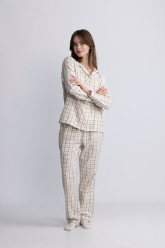 Flannel Pajama Set Gift Box - Cream