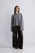 Crewneck Lounge Sweater - Gray Melange
