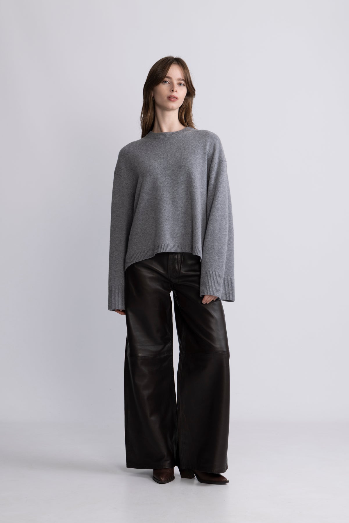 Crewneck Lounge Sweater - Gray Melange