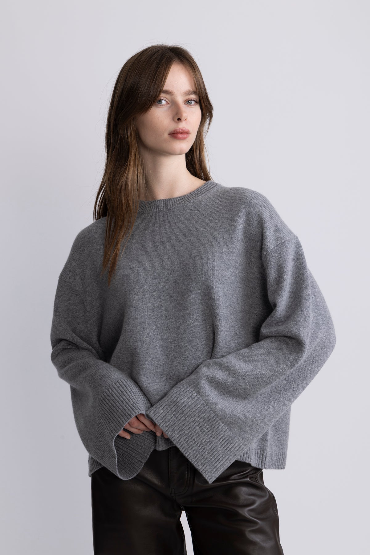 Crewneck Lounge Sweater - Gray Melange