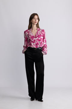 Flower Blouse - Sangria Sunset