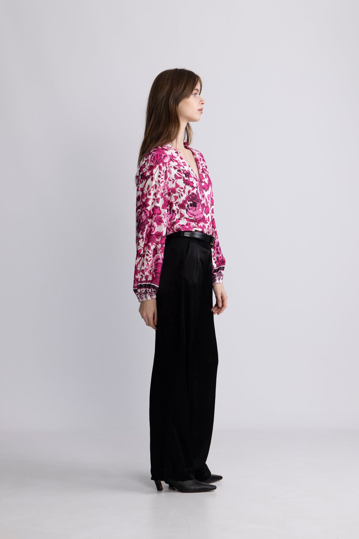 Flower Blouse - Sangria Sunset