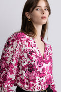 Flower Blouse - Sangria Sunset