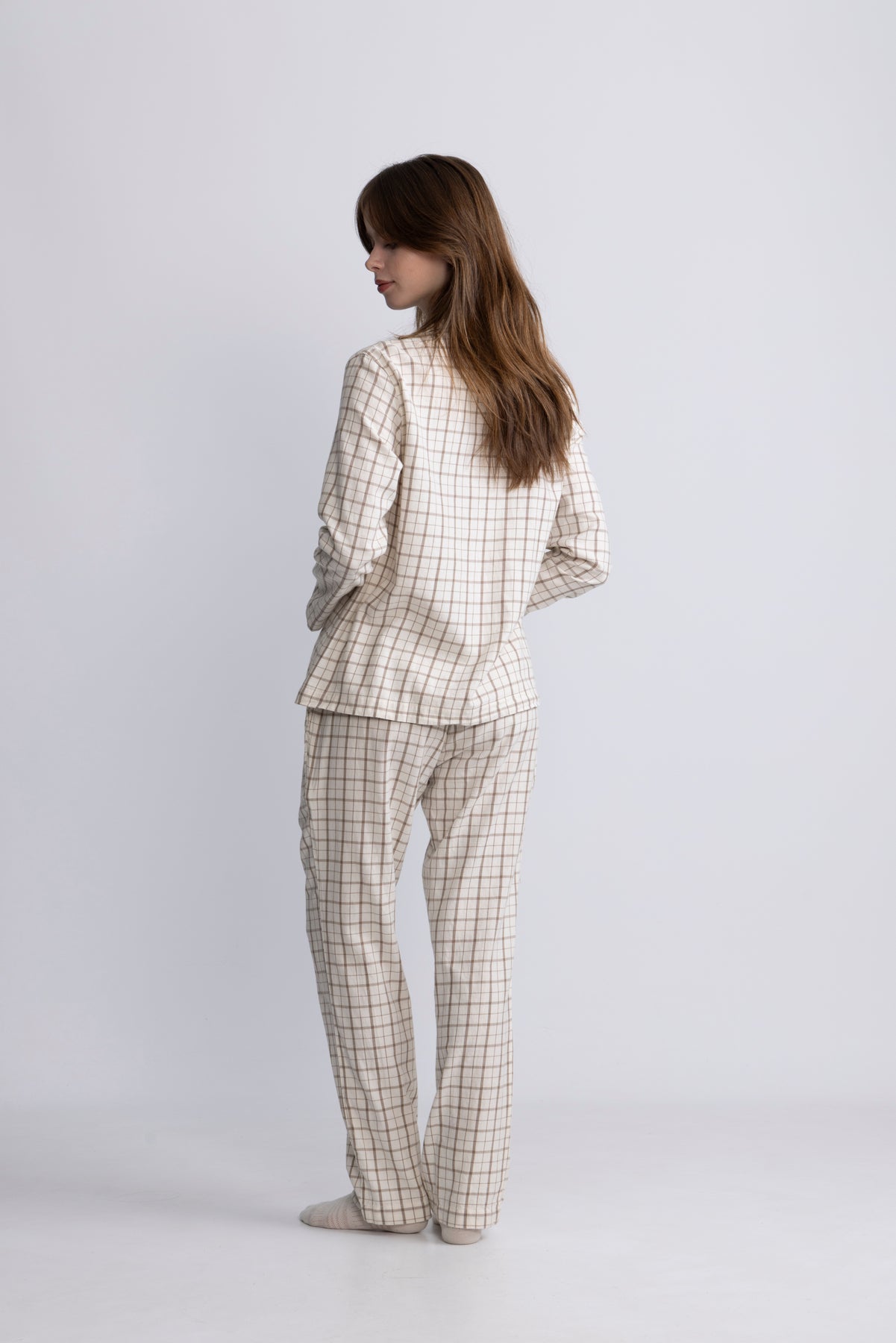 Flannel Pajama Set Gift Box - Cream